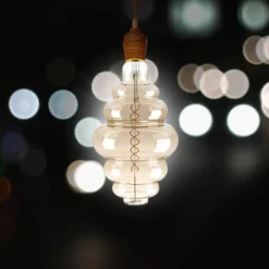 V-Tac 8W LED kæmpe globepære, Kultråd, Ø20 cm, dæmpbar, 2000K
