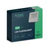 V-Tac 100W LED projektør, 185lm/W, arbejdslampe, udendørs, sort, kold hvid