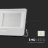 V-Tac 200W LED projektør, 185lm/W, arbejdslampe, udendørs, sort hus, neutral kulør