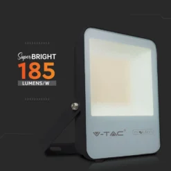 V-Tac 30W LED projektør, 157lm/W, arbejdslampe, udendørs, ikke dæmpbar, sort hus, kold hvid