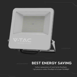 V-Tac 200W LED projektør, 185lm/W, 37000 lumen, 6500K, IP65, sort