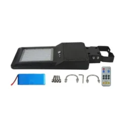 V-Tac 40W Solcelle gadelampe LED - Sort, inkl. solcelle, fjernbetjening, sensor, IP65 (3 års garanti)