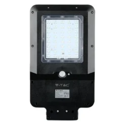V-Tac 15W Solcelle gadelampe LED - Sort, inkl. solcelle, sensor, IP65