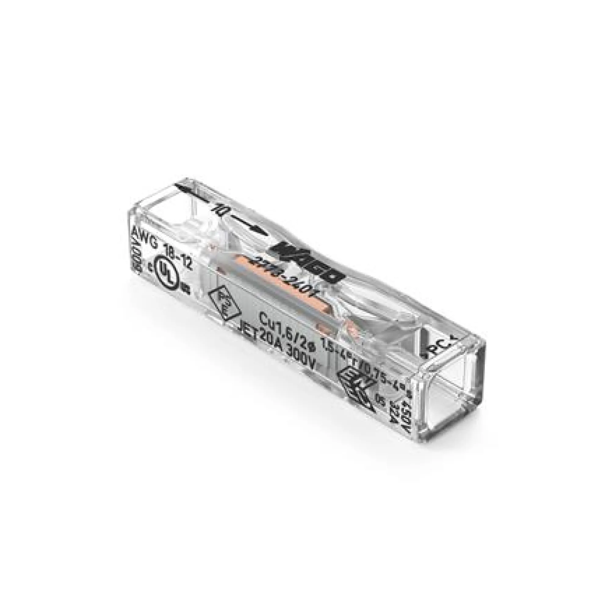 WAGO fjerdersamlemuffe, max 4 mm² - PUSH WIRE Inline