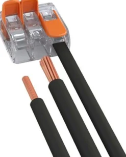 WAGO 221 samlemuffe med 3 huller huller for 0,2 til 4 mm² ledning, transparent - 12 stk gør-det-selv pakke