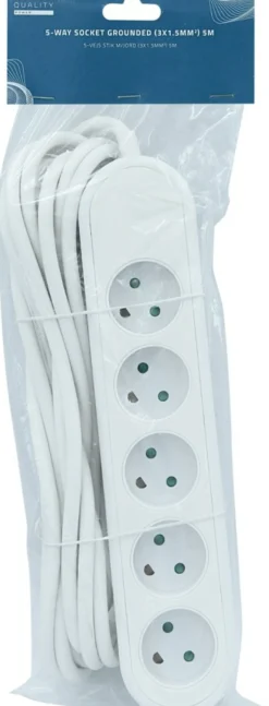 5-way socket grounded (D), 5m