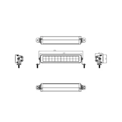 120W Bar Combo - LED lysbar, dual positionslys, E-godkendt, arbejdslampe