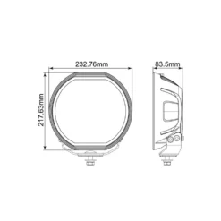 144W 9'' Beam HEXA - E-godkendt, LED fjernlygte, dual positionslys, arbejdslampe