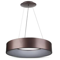 30W dæmpbar LED lysekrone, kaffefarvet, 600 mm diameter, 1200 mm højde, 3000K, 2250 lumen, 80Ra, IP20