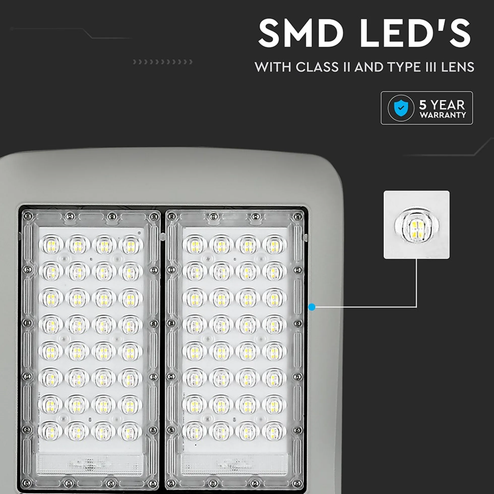 120W Gadelampe - LED, Inventronics-dæmpbar, Samsung chip, 5700K, 140 lm/W
