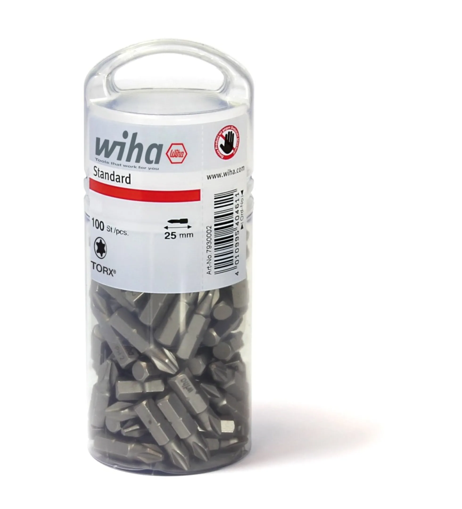Wiha Bits, 25 mm, 1/4", TORX® T20 - 100 stk