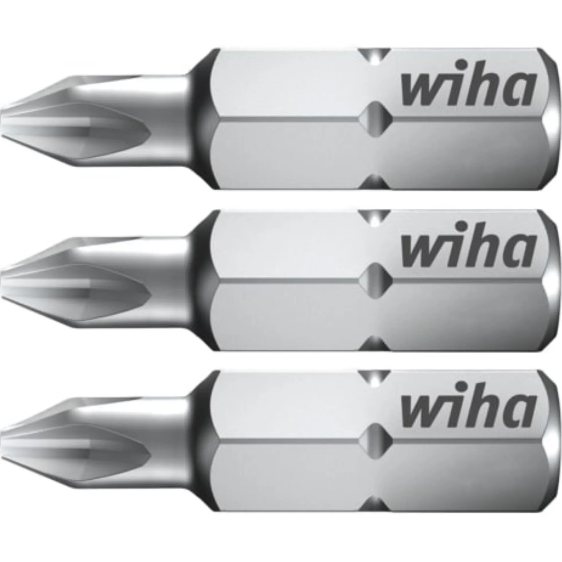 Wiha Phillips PH1 Bits, 25 mm, 1/4", 3 stk. i boks