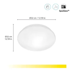 WiZ Adria plafond, Ø32 cm, 1600lm, 2700K (dæmpbar), 17W, WiFi/Matter