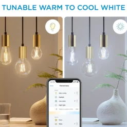 WiZ E27 LED-pære, Globe klar G95, 650lm, Tunable White, 7W, WiFi/Matter