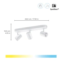 WiZ Imageo spotlampe med 3 spots, 345lm, Tunable White, hvid (restsalg)
