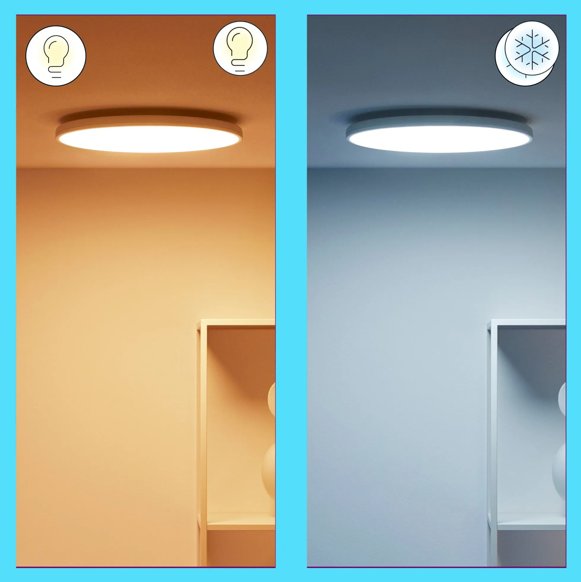 WiZ Rune plafond, Color + Tunable White, 2100lm, Ø 40 cm, hvid