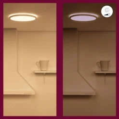 WiZ Rune plafond, Color + Tunable White, 2100lm, Ø 40 cm, hvid