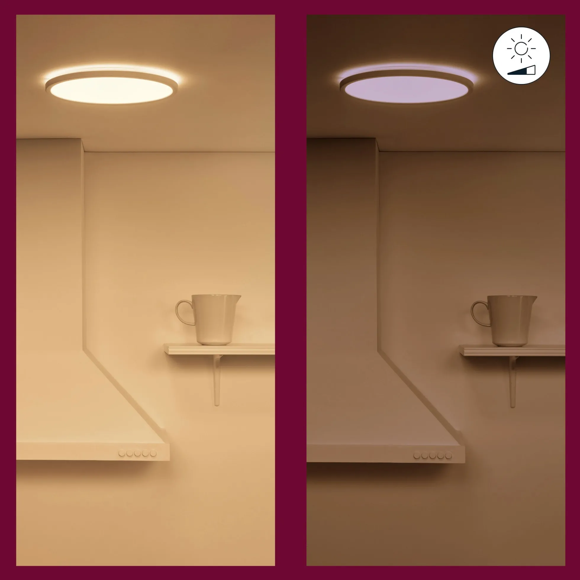 WiZ Rune plafond, Color + Tunable White, 2100lm, Ø 40 cm, hvid
