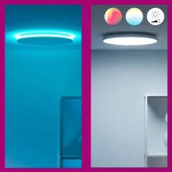 WiZ Rune plafond, Color + Tunable White, 2100lm, Ø 40 cm, hvid