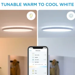 WiZ SuperSlim plafond, Ø55 cm, Tunable White, hvid
