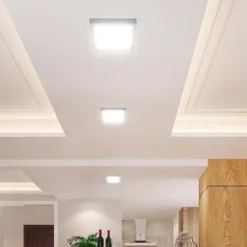 18W kvadratisk LED loftlampe, 1800 lumen, 3000K, varm hvid, backlit panel