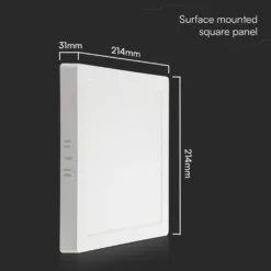 18W kvadratisk LED loftlampe, 1800 lumen, 3000K, varm hvid, backlit panel