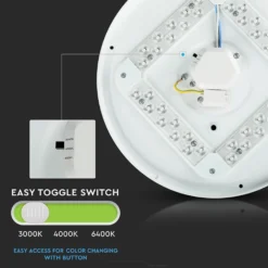 18W LED Dome Lys, 300mm stjerneoverflade, CCT 3i1, rundt