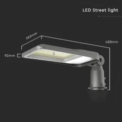 100W LED gadebelysning med Samsung chip, 4000K, 9400lm, RA80, IP65