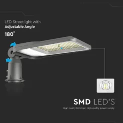 100W LED gadebelysning med Samsung chip, 6500K, 9400lm, RA80, IP65