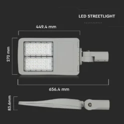 100W LED gadelampe, 140lm/W, 14.000lm, Samsung LED chip, grå, udendørs, 5700K