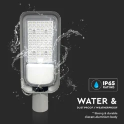 30W LED gadelygte, 4000K, 2505lm, RA70, IP65