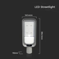 50W LED gadelys med 6500K lysfarve, 4270lm, RA70, IP65 – Vejrbestandig og energieffektiv belysning til gader og veje