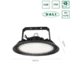 200W LED high bay, 180lm/W, DALI dæmpbar, 90 grader, IP65, IK08, sort kabinet, 4000K