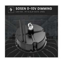 200W LED high bay, 150lm/W, IP65, 0-10V dæmpbar, 3000K, 120° spredning, Ø324mm x H133mm