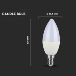 2.9W LED kertepære, E14 fatning, 4000K, 250lm, RA80 - V-TAC