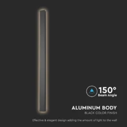 10W LED lineær væglampe, 51 cm - IP65, RA90, sort, 4000K, 1300lm - Kulør: Neutral
