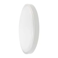 18W LED loftslampe, IP44, Ø22,5cm, Højde: 6,3cm, hvid kant, neutral kulør
