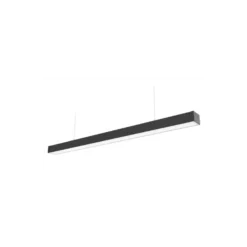 36W LED lysskinne, 120cm, 4320 lumen, Sort, loftlampe til kontor, inkl. wireophæng