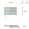 20W LED projektør, 2050lm, IP65, 6000K, kold hvid, udendørs (restsalg)