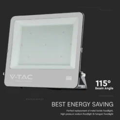 300W LED projektør, 135lm/W, Samsung LED chip, arbejdslampe, 1 meter ledning, udendørs, sort, neutral kulør - VT-44003.nw
