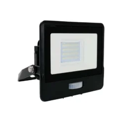20W LED projektør med sensor, SMD, Samsung LED chip, arbejdslampe, sort hus, varm kulør - 3000K