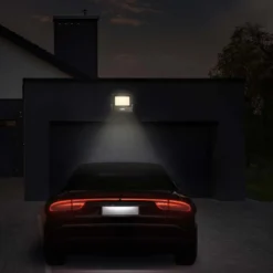 20W LED projektør med sensor, SMD, Samsung LED chip, arbejdslampe, sort hus, varm kulør - 3000K