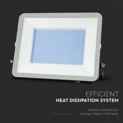 300W LED projektør, Samsung LED chip, arbejdslampe, udendørs, ikke dæmpbar, sort hus, kold kulør - VT-44300.bl.cw