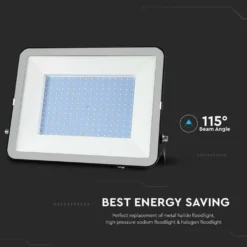 300W LED projektør, Samsung LED chip, arbejdslampe, udendørs, ikke dæmpbar, sort hus, kold kulør - VT-44300.bl.cw