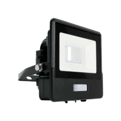 10W LED projektør, Samsung LED chip, arbejdslampe, sort hus, varm kulør - V-TAC