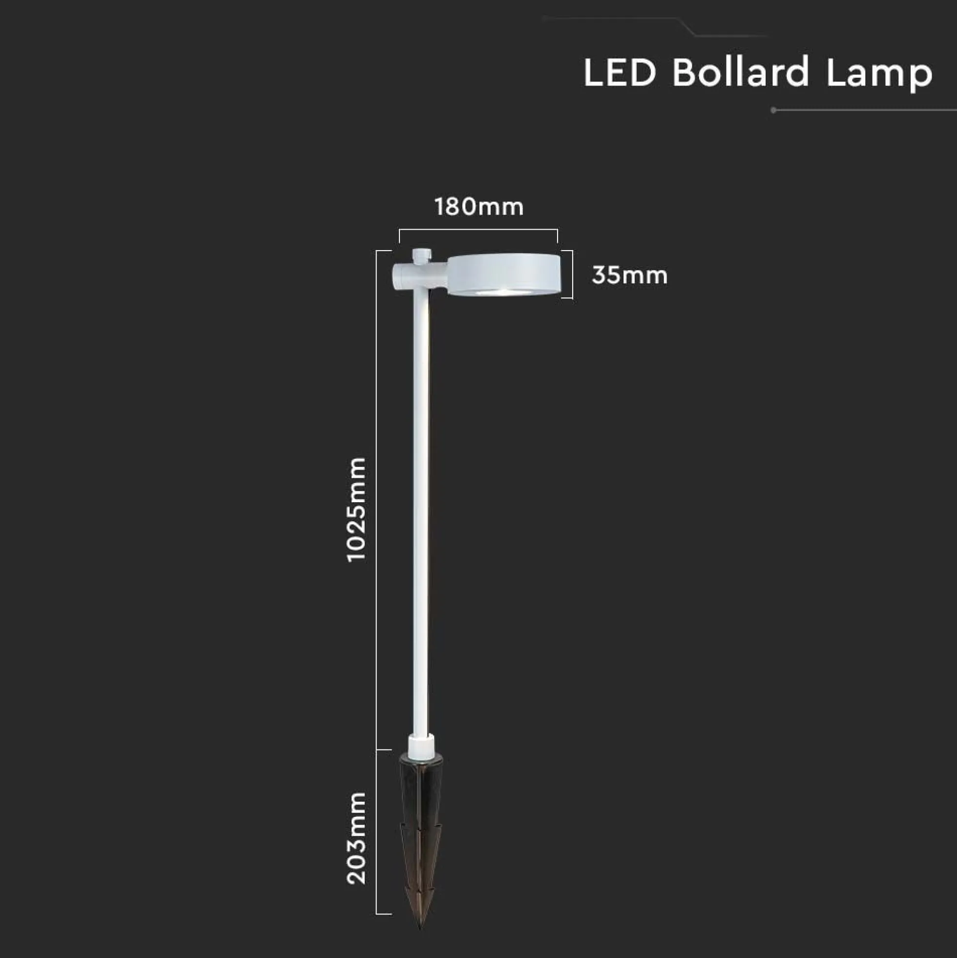 7W LED pullertlampe, hvid, IP65, 520lm, RA90 - V-Tac