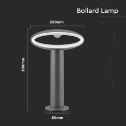 9W LED pullertlampe, mørkegrå, IP54, 500lm, Ra80 - V-Tac