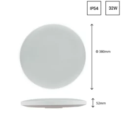 32W LED sensorlampe, IP54, 2300lm, indbygget sensor, ikke dæmpbar, 6000K