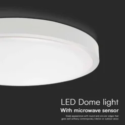 18W LED sensorlampe, Samsung LED chip, mikrobølge sensor, PVC lamineret aluminium, IP44, 6500K
