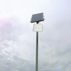 180W LED solcelle projektør, 4000K, IP65, 1800 lumen, 120° spredning, hvid